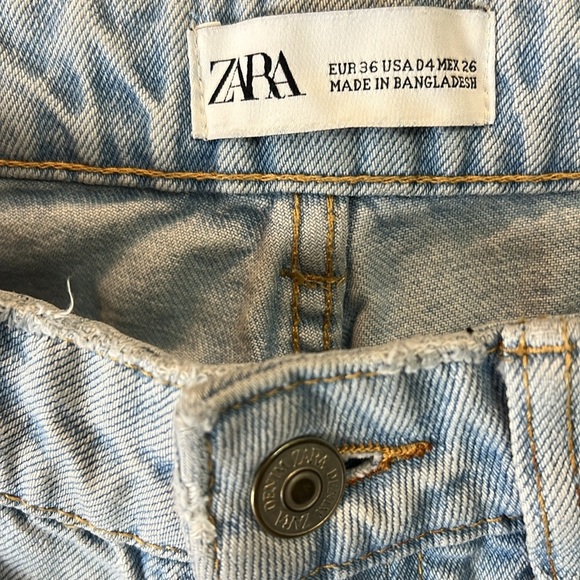 Light Blue Zara Ripped Jeans - Picture 2 of 5